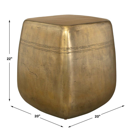 Saguaro Indoor-Outdoor Side Table - Gold by Uttermost - View 6