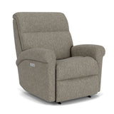 Davis Transitional Fabric Power Rocking Recliner With Power Headrest | Flexsteel