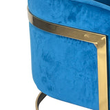 Blue and Gold Sofa Chair - Home Elegance USA