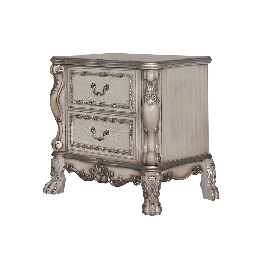 Acme - Dresden Nightstand 28173 Vintage Bone White Finish