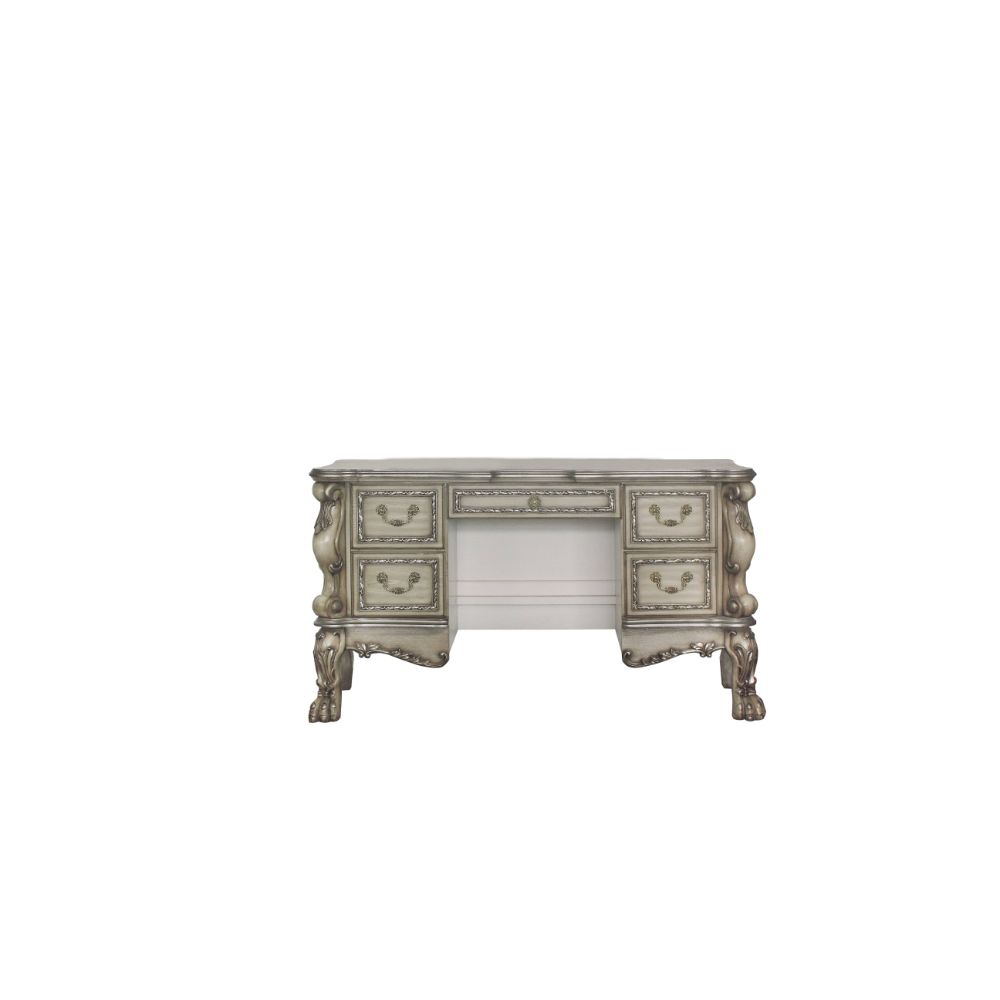 Acme - Dresden Vanity Desk 28193 Vintage Bone White Finish