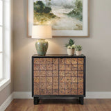Muestra Wood Grain 2 Door Cabinet Black / Woodtone - Dark Brown / Black by Uttermost - View 2