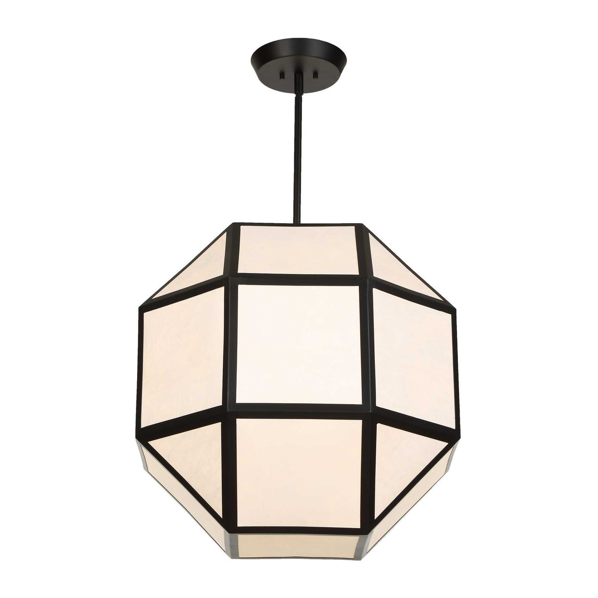 Hoi An 4 Light Geometric Chandelier - Black by Uttermost - View 7