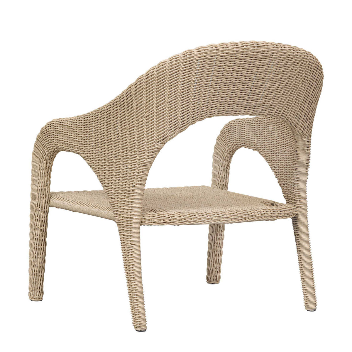 Kavali Outdoor Wicker Lounge Chair Woodtone - Light Brown by Uttermost - View 11