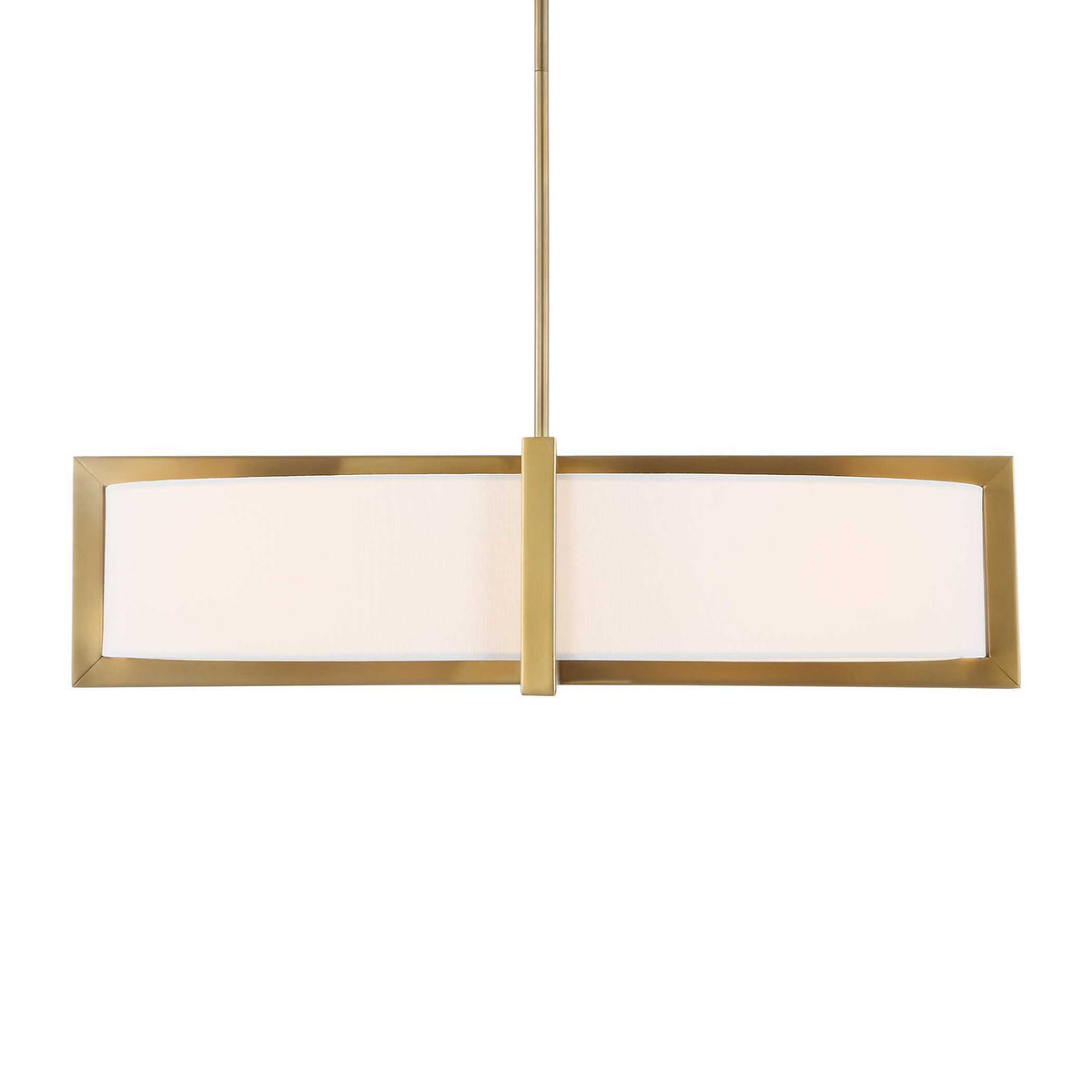 Cresson 4 Light Drum Pendant White / Gold - Gold / White by Uttermost - View 8