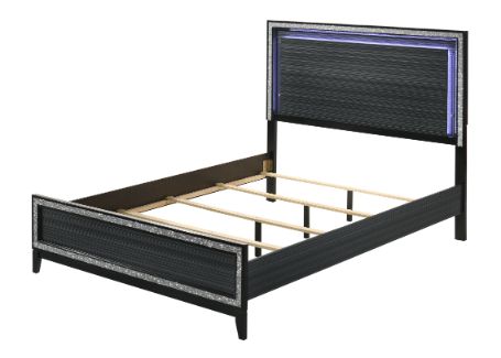 Acme - Haiden EK Bed W/Led 28427EK LED & Weathered Black Finish