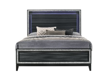 Acme - Haiden EK Bed W/Led 28427EK LED & Weathered Black Finish