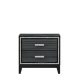 Acme - Haiden Nightstand 28433 Weathered Black Finish