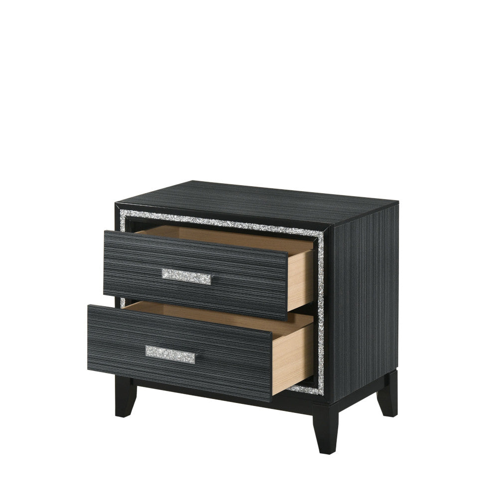 Acme - Haiden Nightstand 28433 Weathered Black Finish