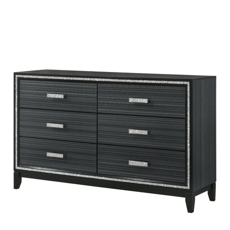 Acme - Haiden Dresser 28435 Weathered Black Finish