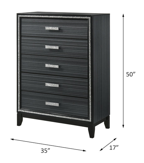 Acme - Haiden Chest 28436 Weathered Black Finish