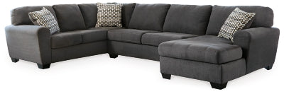 Ashley Slate Ambee 28620S2 3-Piece Sectional with Chaise - Chenille