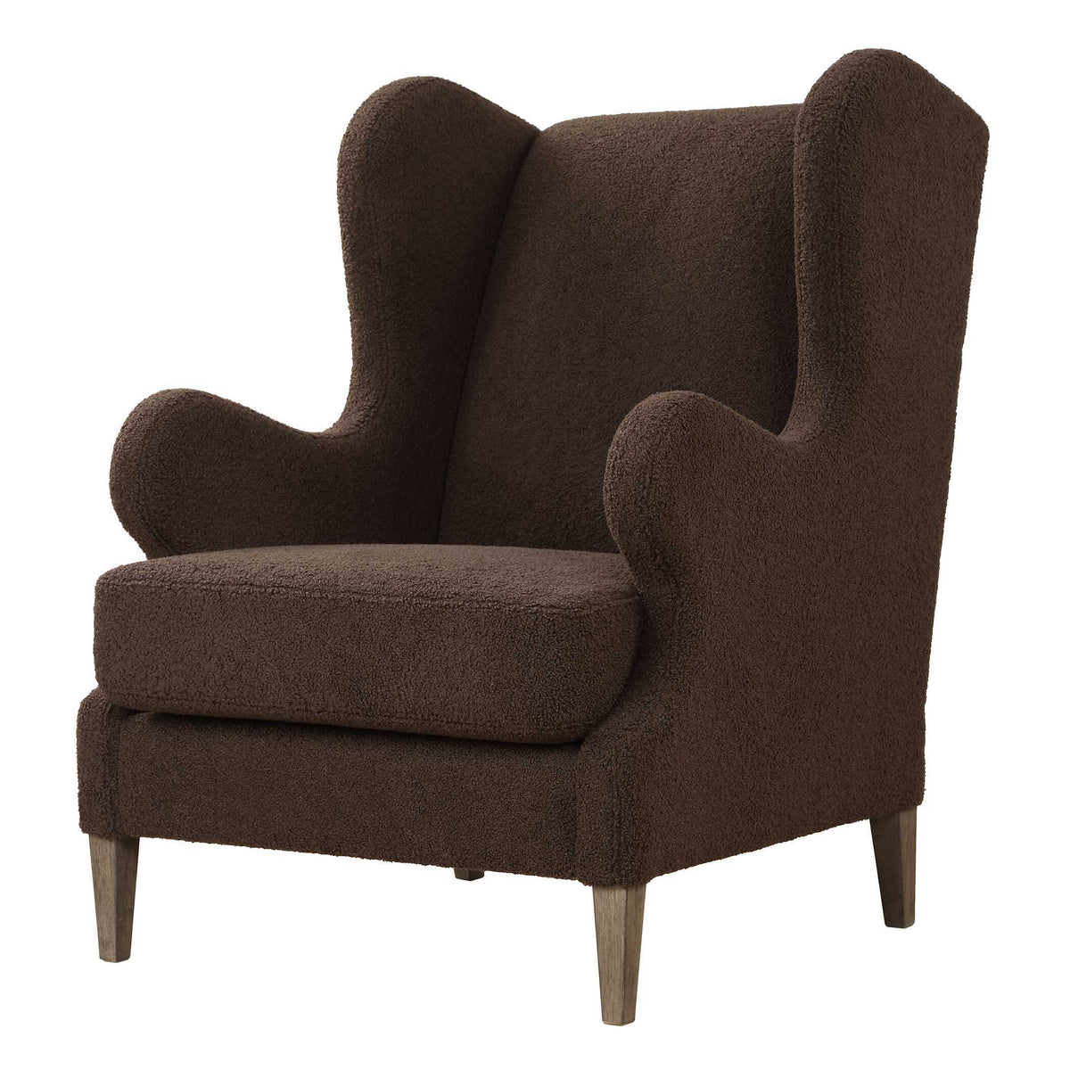 Serpentine Brown Fabric Accent Chair - Dark Brown by Uttermost - View 4