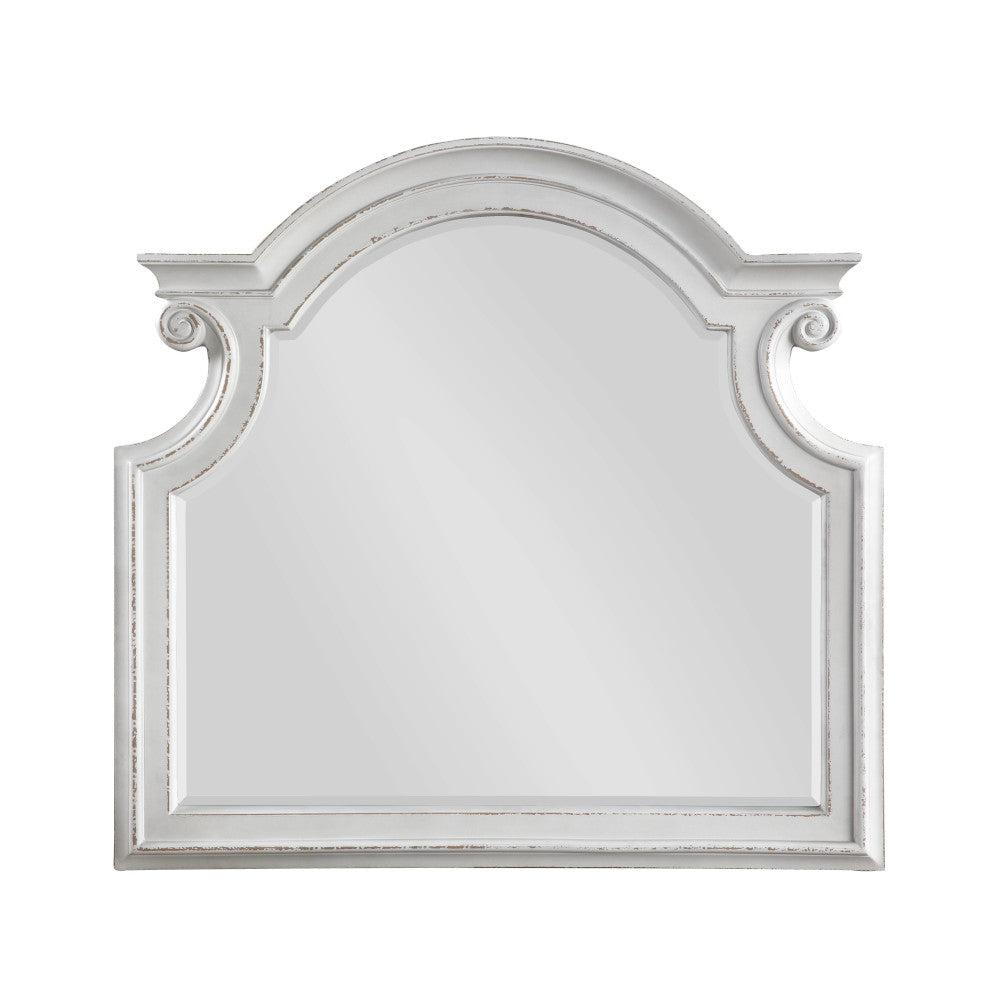 Acme - Florian Mirror 28724 Antique White Finish