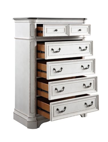 Acme - Florian Chest 28726 Antique White & Oak Finish