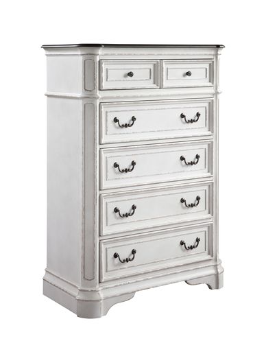 Acme - Florian Chest 28726 Antique White & Oak Finish