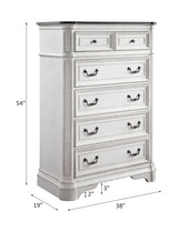 Acme - Florian Chest 28726 Antique White & Oak Finish