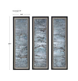 Ocean Swell Painted Metal Art (Set of 3) - Blue by Uttermost - View 7