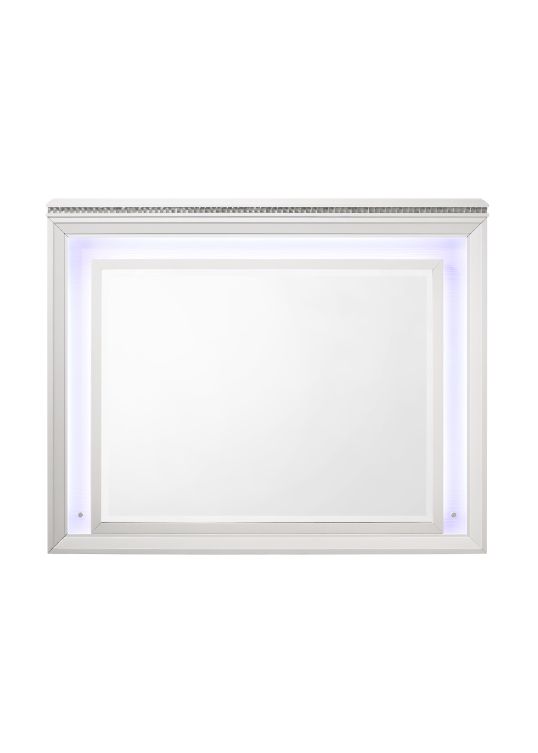 Acme - Sadie Mirror 28744 LED & White Finish