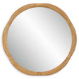 Salina Round Bamboo Mirror - Light Brown by Uttermost - View 1