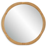 Salina Round Bamboo Mirror - Light Brown by Uttermost - View 1