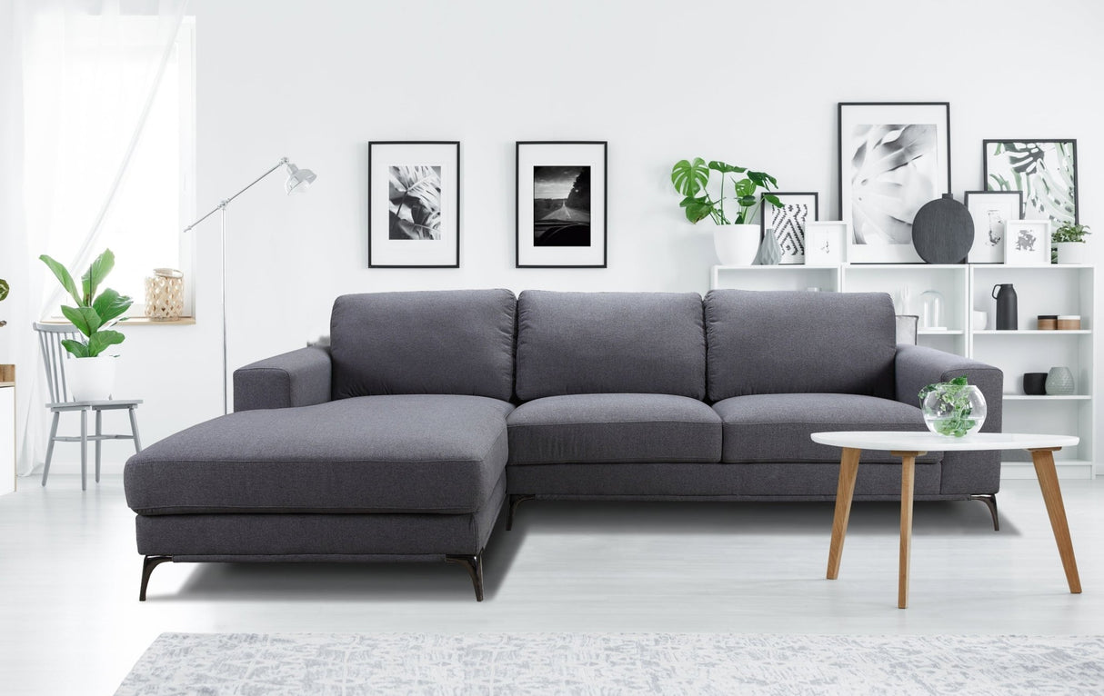 CARLO LAF SECTIONAL - GRAY | Home Elegance USA