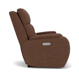 Strait Transitional Fabric Power Recliner With Power Headrest | Flexsteel