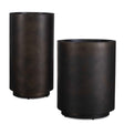 Volcan Outdoor Planters (Set of 2) Matte Bronze - Black by Uttermost - View 1