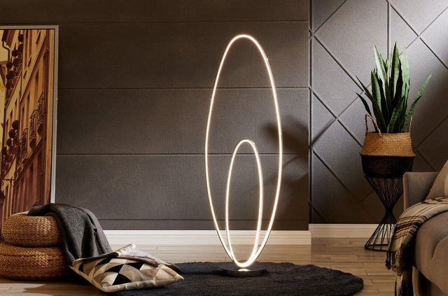 Milan Chrome LED 65" Floor Lamp // Dimmable  | Finesse -  Home Elegance USA