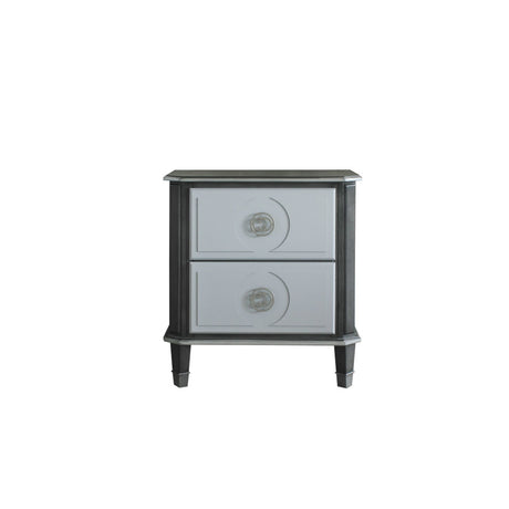 Acme - House Beatrice Nightstand 28813 Charcoal & Light Gray Finish