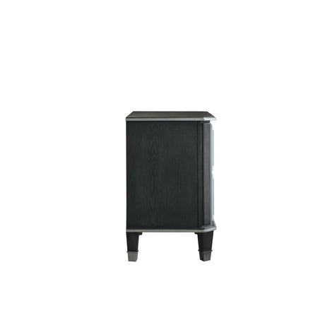 Acme - House Beatrice Nightstand 28813 Charcoal & Light Gray Finish