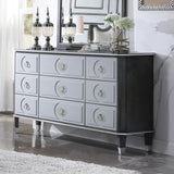 Acme - House Beatrice Dresser 28815 Charcoal & Light Gray Finish