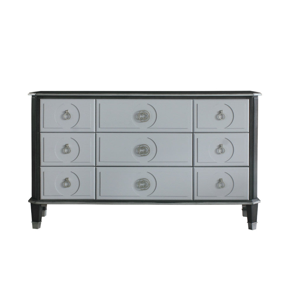 Acme - House Beatrice Dresser 28815 Charcoal & Light Gray Finish