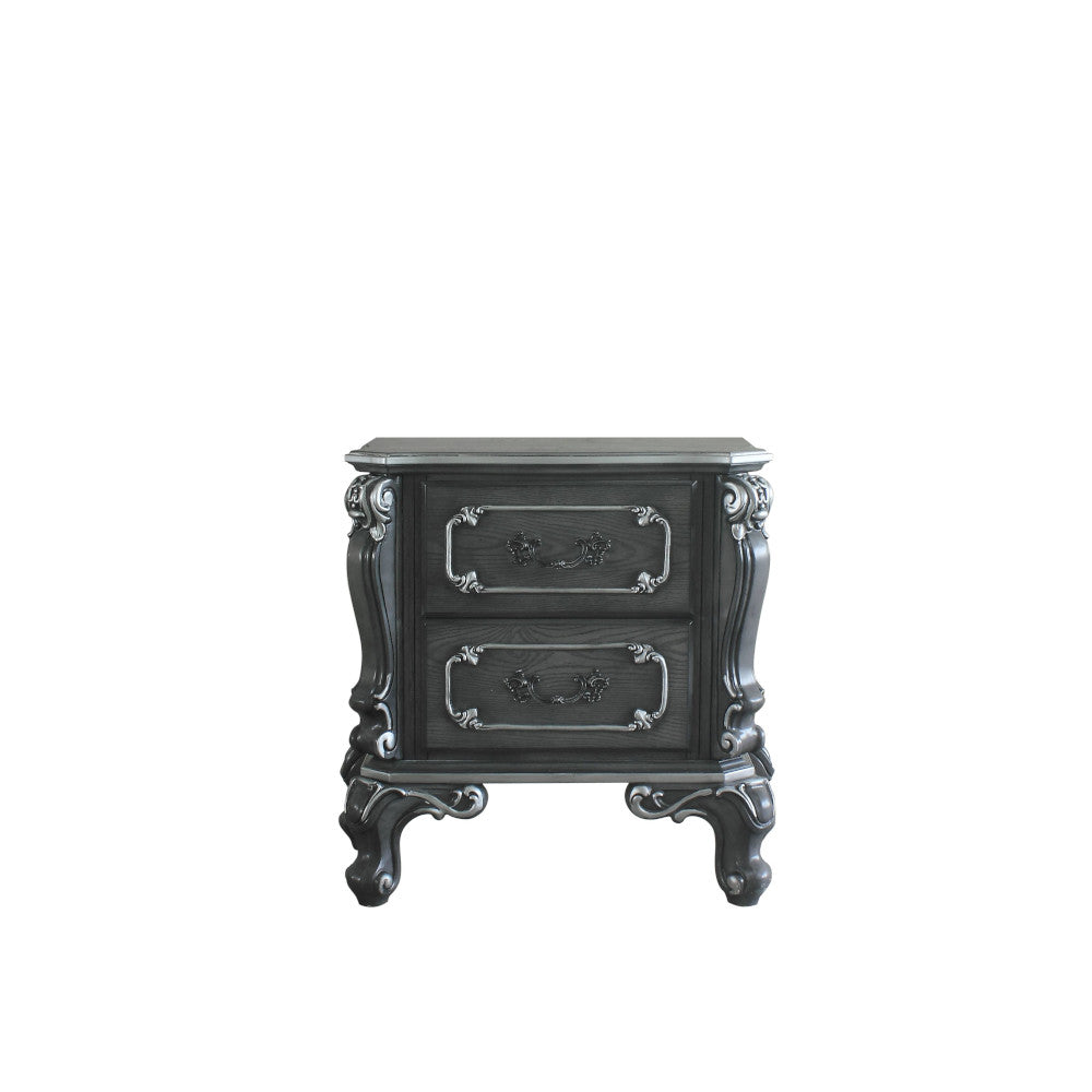 Acme - House Delphine Nightstand 28833 Charcoal Finish