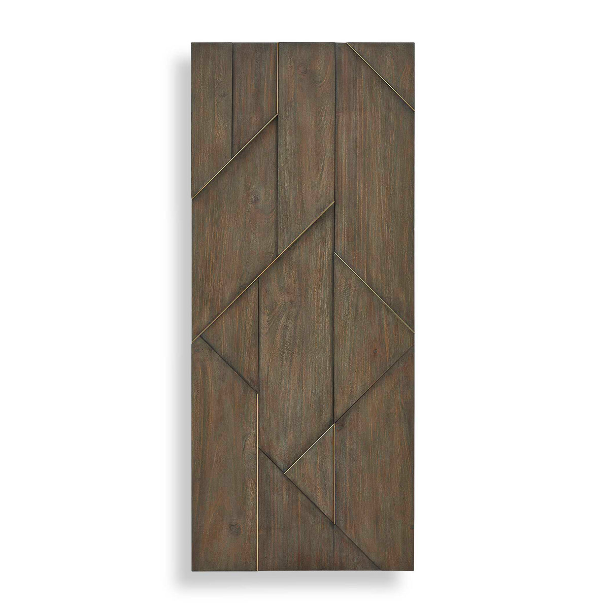 Hanoi Geometric Wood Wall Panel Woodtone - Dark Brown by Uttermost - View 1