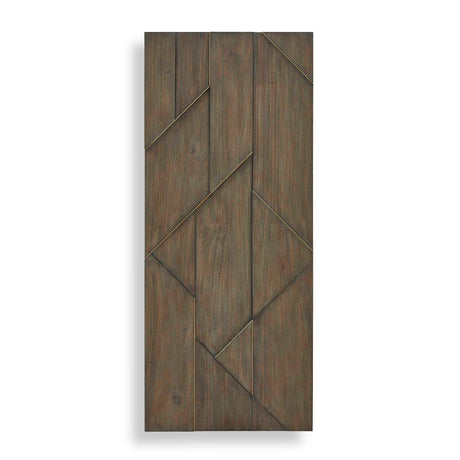 Hanoi Geometric Wood Wall Panel Woodtone - Dark Brown by Uttermost - View 1