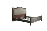 Acme - House Marchese CK Bed 28894CK Tan Synthetic Leather & Tobacco Finish