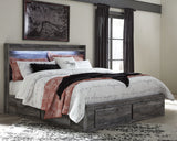 Baystorm - Gray - King Panel Bed With 4 Storage Drawers - 10 Pc. - Dresser, Mirror, Chest, King Bed, 2 Nightstands | Ashley | Home Elegance USA