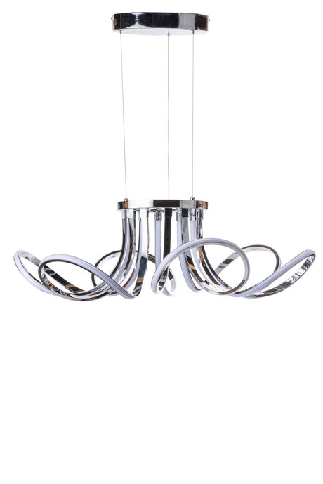 6 Petal Flower Dimmable LED Chandelier // Chrome  | Finesse -  Home Elegance USA