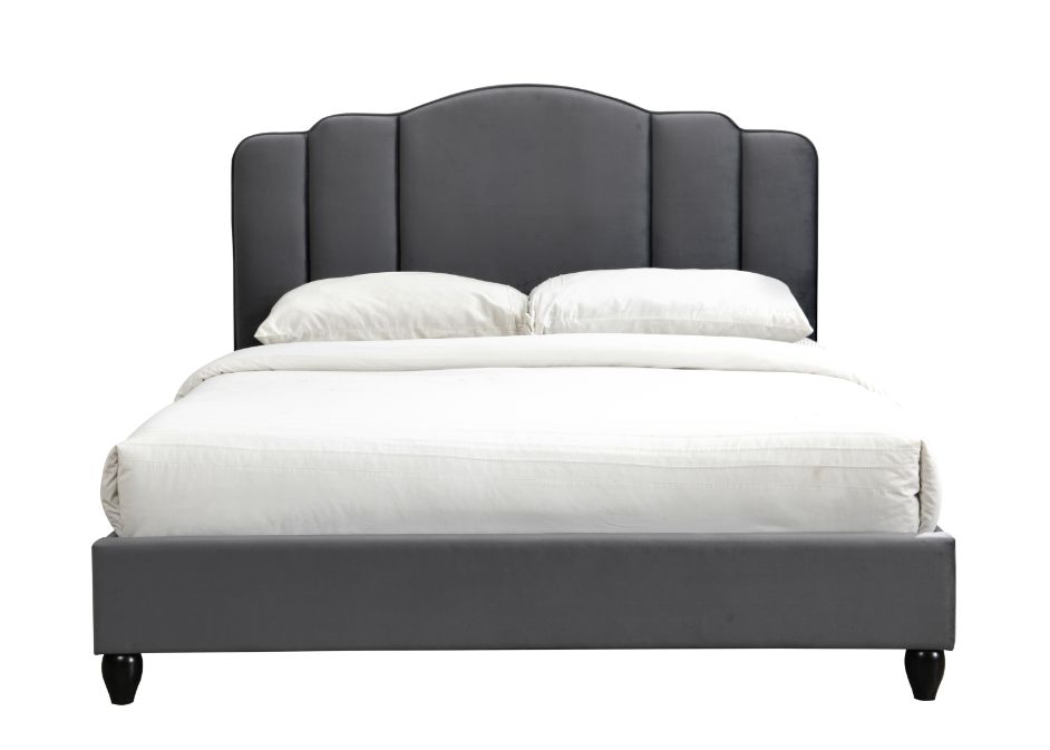 Acme - Giada Queen Bed 28970Q Charcoal Fabric