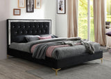 Acme - Rowan EK Bed 28987EK Black Fabric