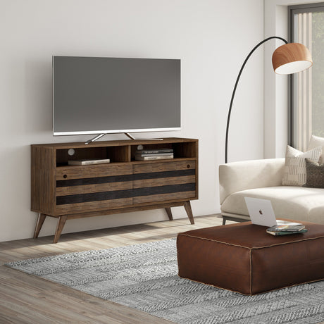 Clarkson - TV Stand - Rustic Natural Aged Brown - sold by Home Elegance USA