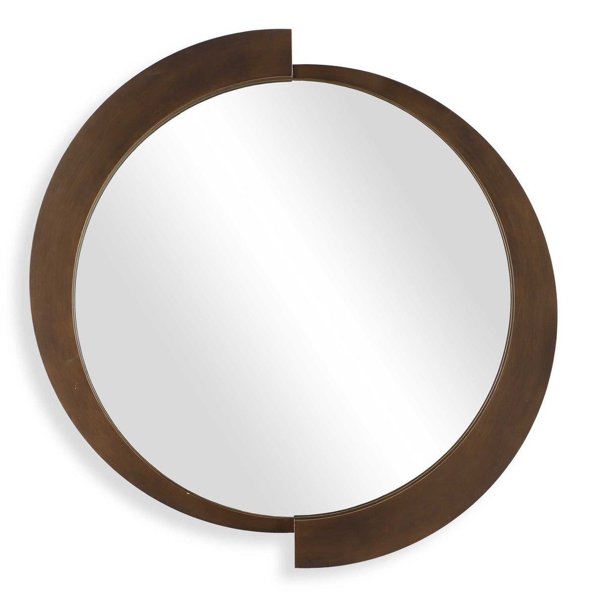 Reverse Round Mirror - Dark Brown by Uttermost - View 1