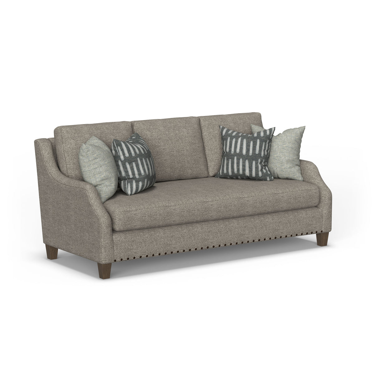 Gianna Fabric Bench Sofa With Nailhead Trim | Flexsteel