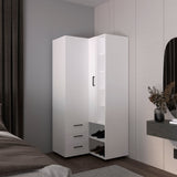 Armoire 70.9' H, 1 Door, 3 Drawers, 7 Shelves, 10 Legs, White - Bedroom - sold by Home Elegance USA