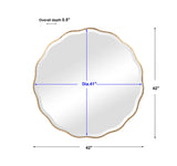 Aneta Round Mirror - Gold by Uttermost - View 6
