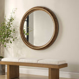 Frontier Round Wood Mirror Woodtone - Dark Brown by Uttermost - View 3