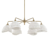 Biddeford 6 Light Beaded Pendant - Gold / White by Uttermost - View 5