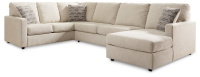 Ashley Linen Edenfield 29004S2 3-Piece Sectional with Chaise - Chenille