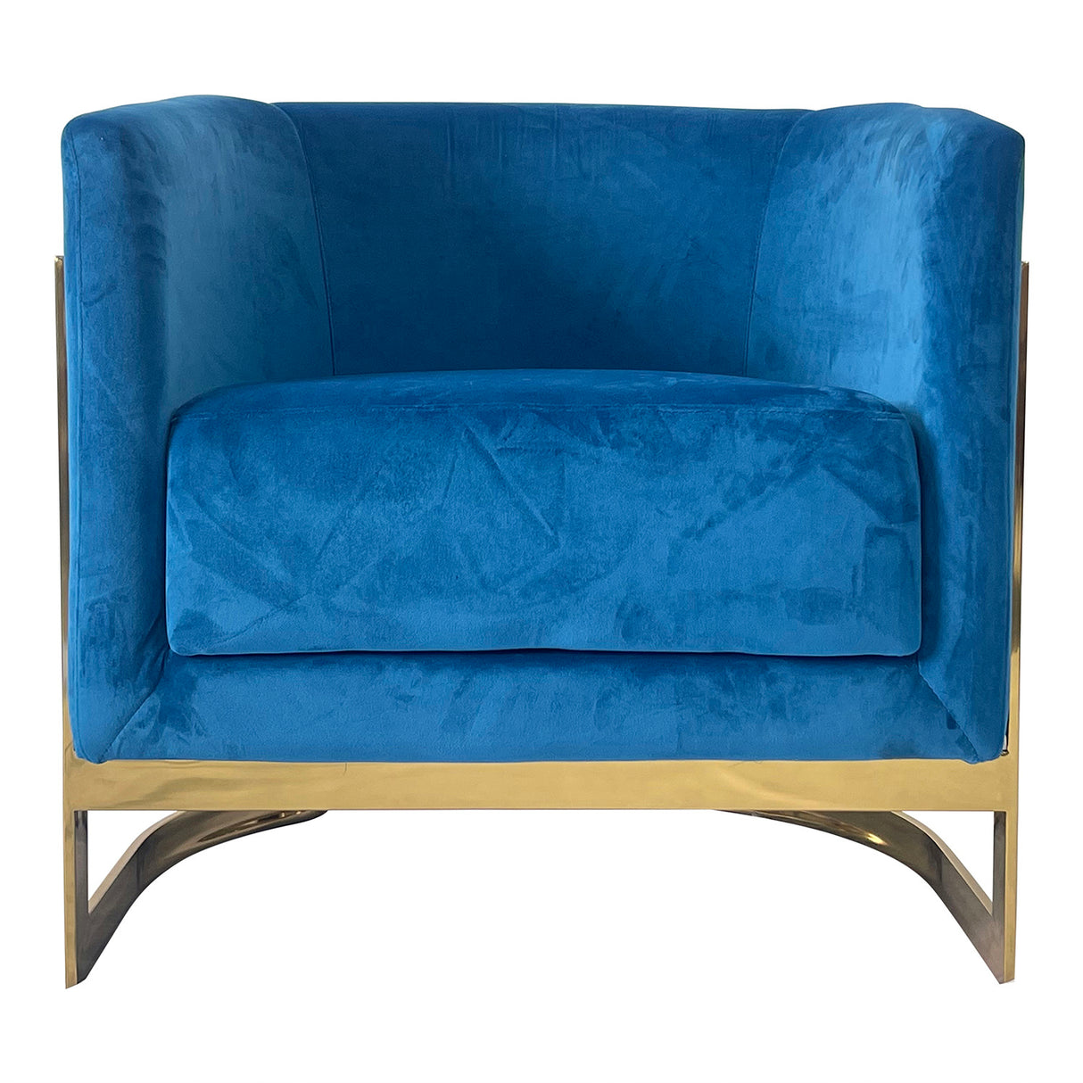 Blue and Gold Sofa Chair - Home Elegance USA